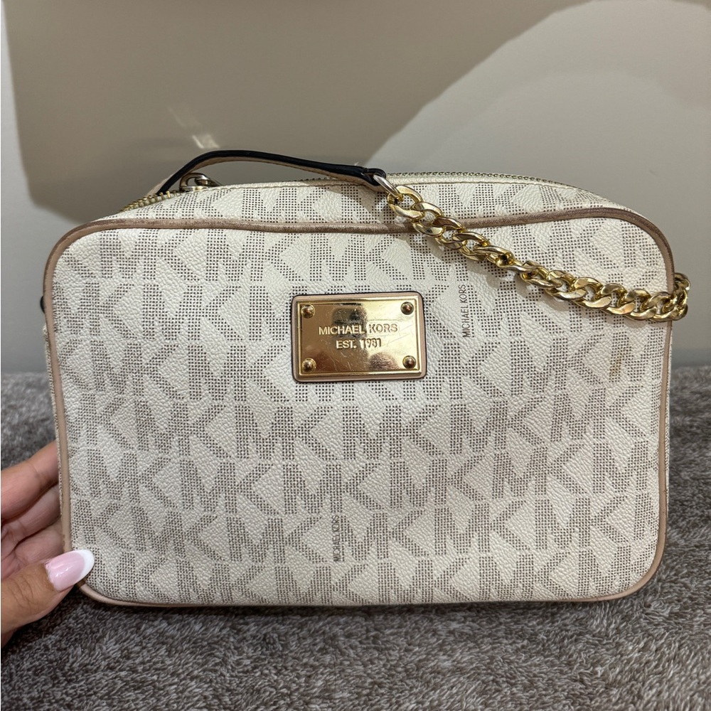 Michael Kors Beige Crossbody Bag
